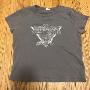 GARAGE Grey Crop Top